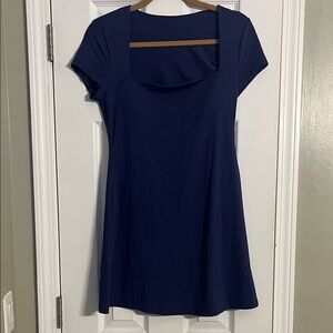 Deep Purple/ Blue Short Sleeve Athletic Dress